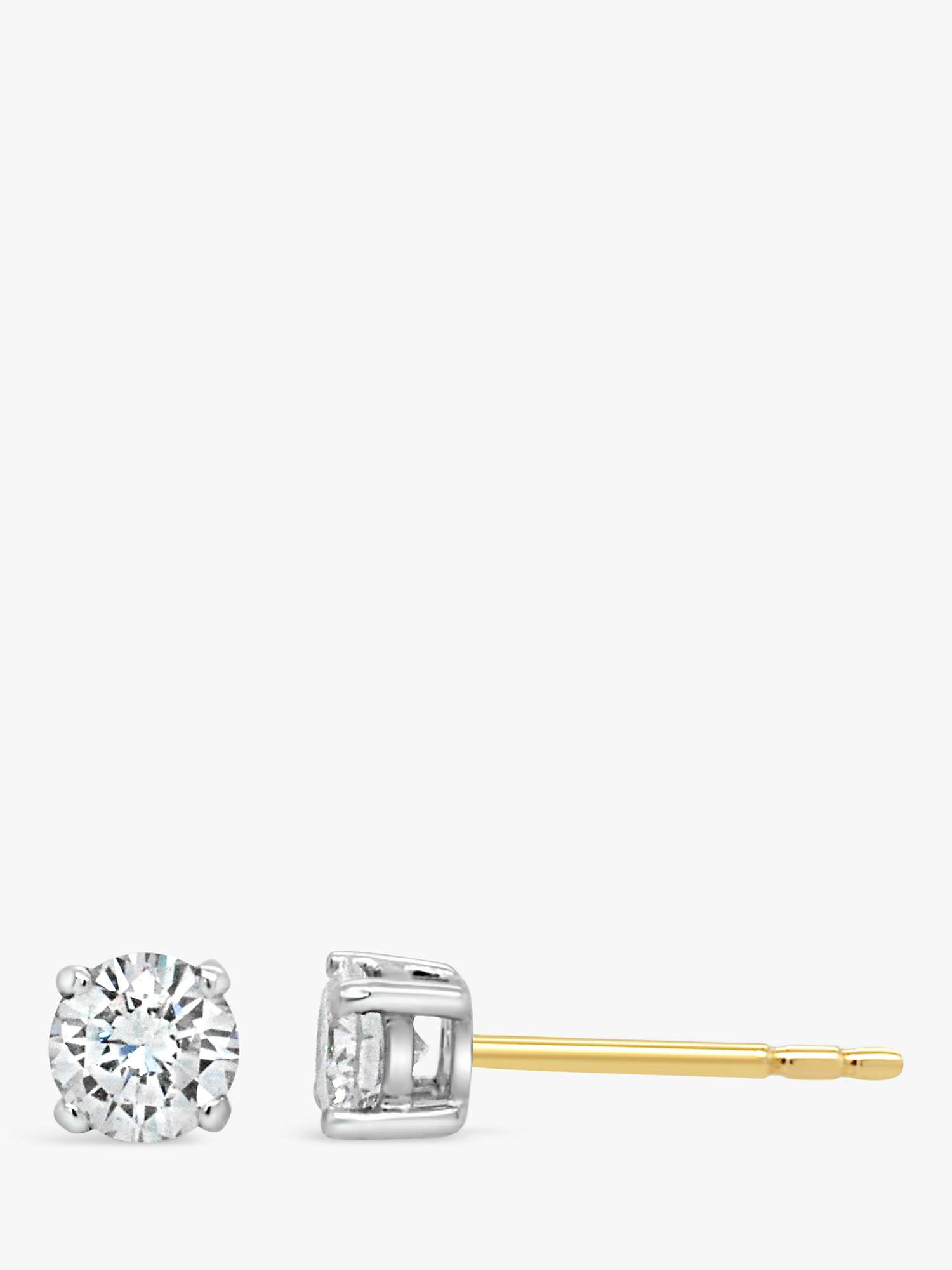 Buy Milton & Humble Jewellery Second Hand 18ct Yellow Gold & Diamond Stud Earrings Online at johnlewis.com