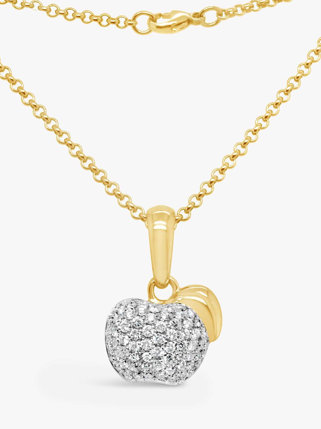 Buy Milton & Humble Jewellery Second Hand Chimento 18ct Yellow Gold and Diamond Apple Pendant Necklace Online at johnlewis.com