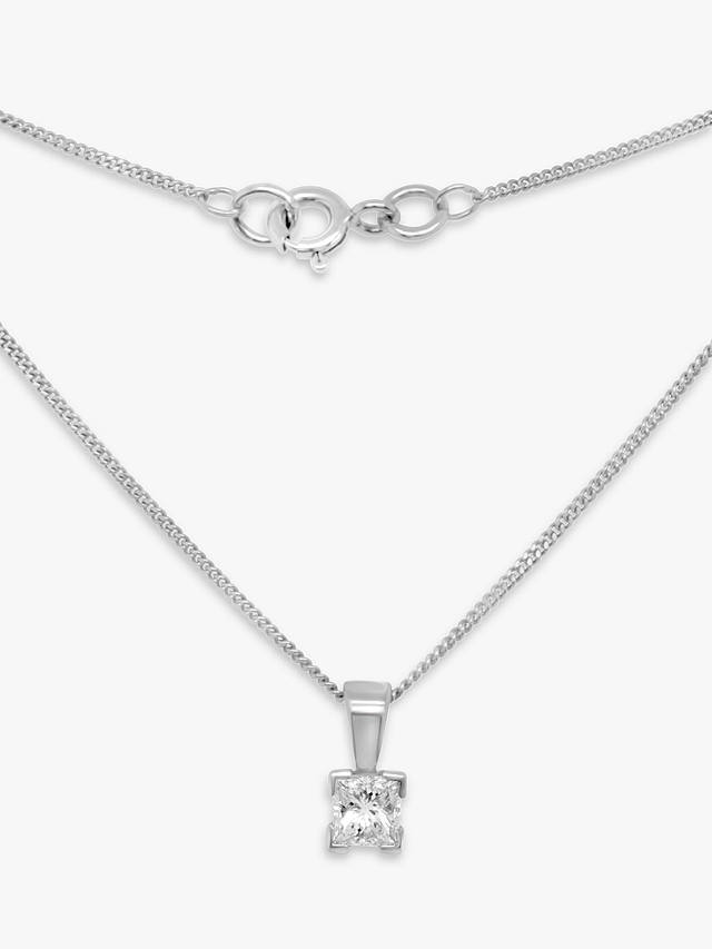 Milton & Humble Jewellery Second Hand White Gold Solitaire Diamond Pendant Necklace