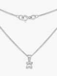 Milton & Humble Jewellery Second Hand White Gold Solitaire Diamond Pendant Necklace