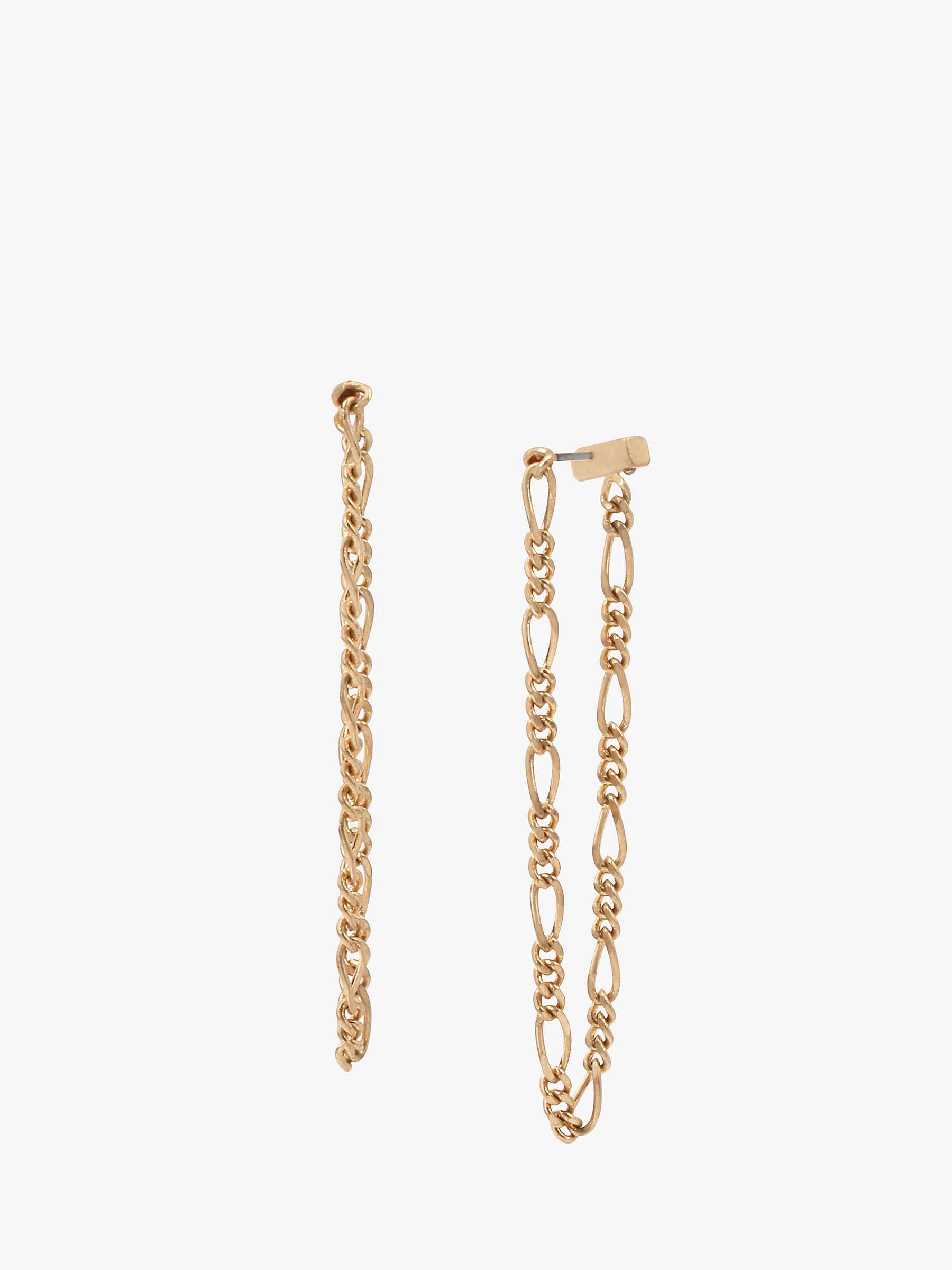 Buy AllSaints Figaro Chain Drop Earrings, Warm Brass Online at johnlewis.com