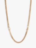 AllSaints Curb Chain Collar Necklace, Warm Brass