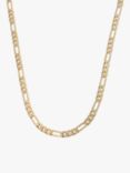 AllSaints Figaro Chain Collar Necklace, Warm Brass