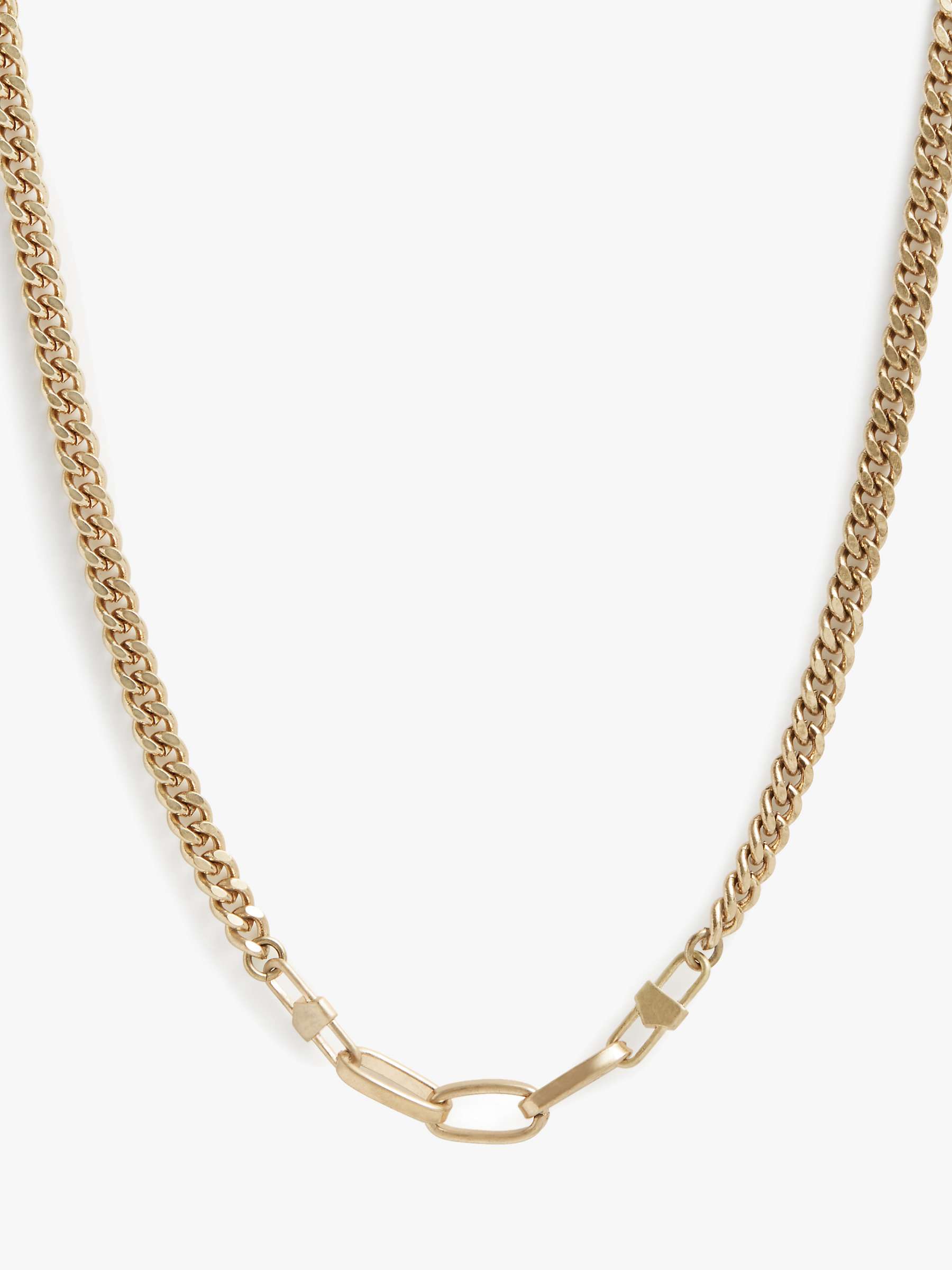 Buy AllSaints Curb Chain Toggle Necklace, Warm Brass Online at johnlewis.com
