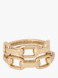 AllSaints Link Stacking Rings, Warm Brass, Pack of 2