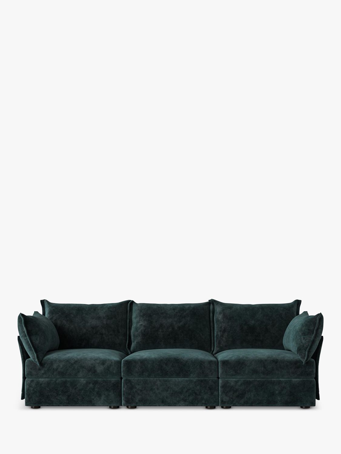 Model 06 Range, Swyft Model 06 Large 3 Seater Sofa, Mottled Velvet Ocean