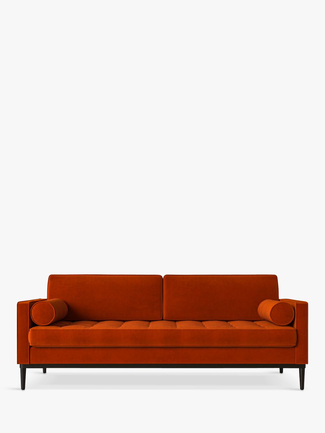 Model 02 Range, Swyft Model 02 Large 3 Seater Sofa, Eco-Velvet Paprika