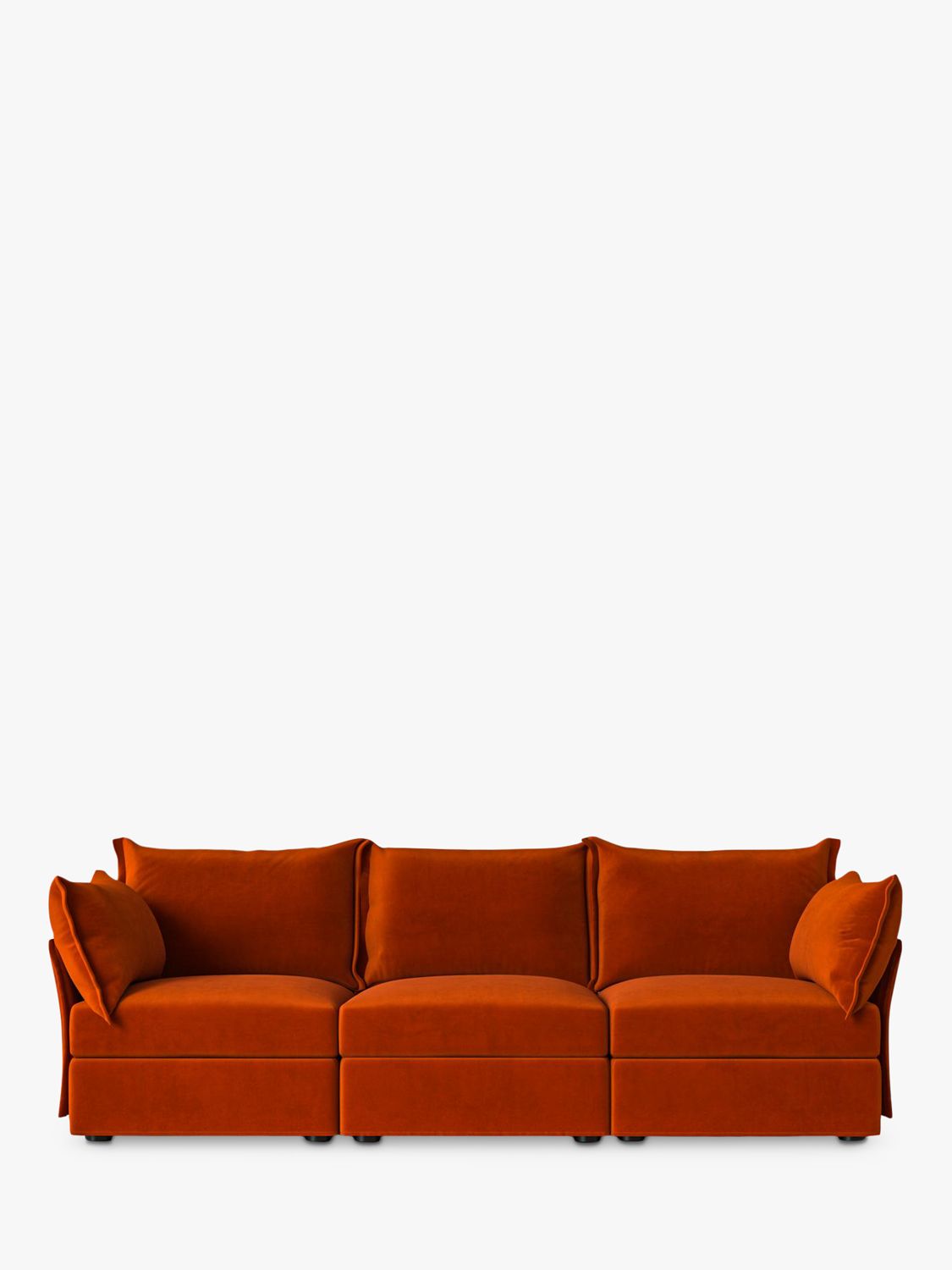 Model 06 Range, Swyft Model 06 Large 3 Seater Sofa, Eco-Velvet Paprika