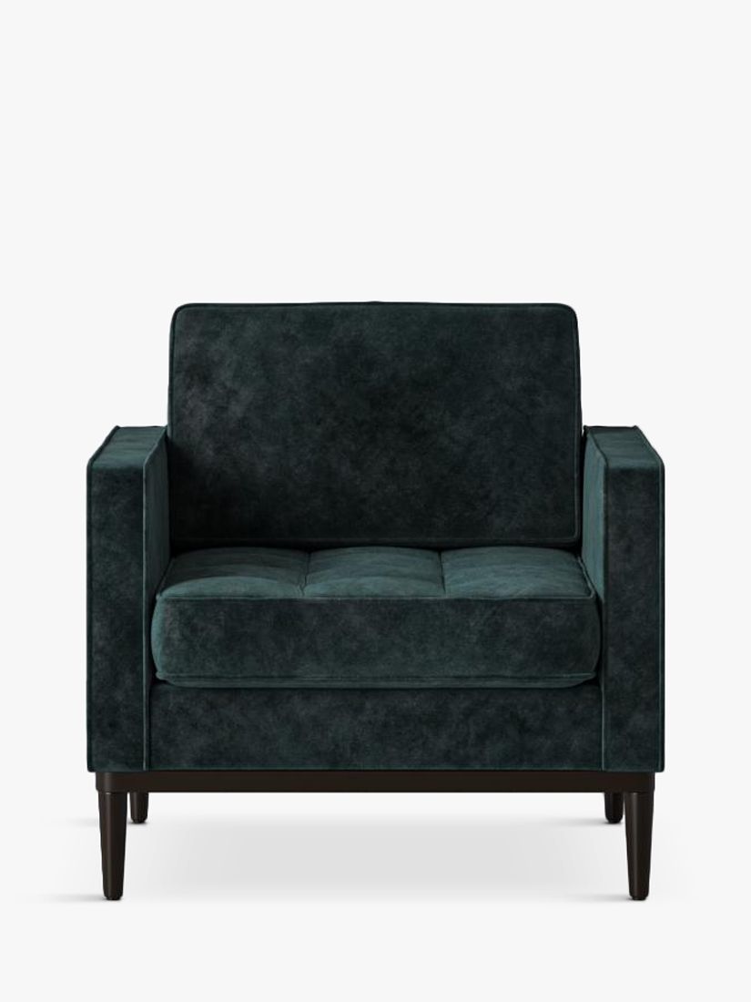 Model 02 Range, Swyft Model 02 Armchair, Mottled Velvet Ocean