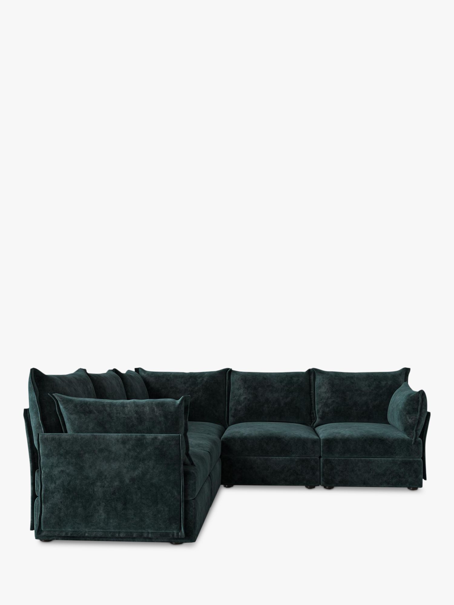 Model 06 Range, Swyft Model 06 5+ Seater Corner Sofa, Mottled Velvet Ocean