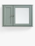 John Lewis Portsman Double Mirrored Bathroom Cabinet, Green