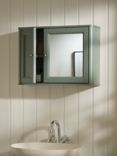 John Lewis Portsman Double Mirrored Bathroom Cabinet, Green