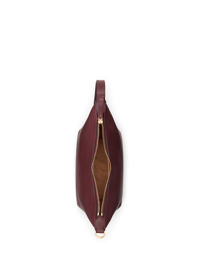 Lauren Ralph Lauren Kassie Small Leather Shoulder Bag, Vintage Burgundy ...