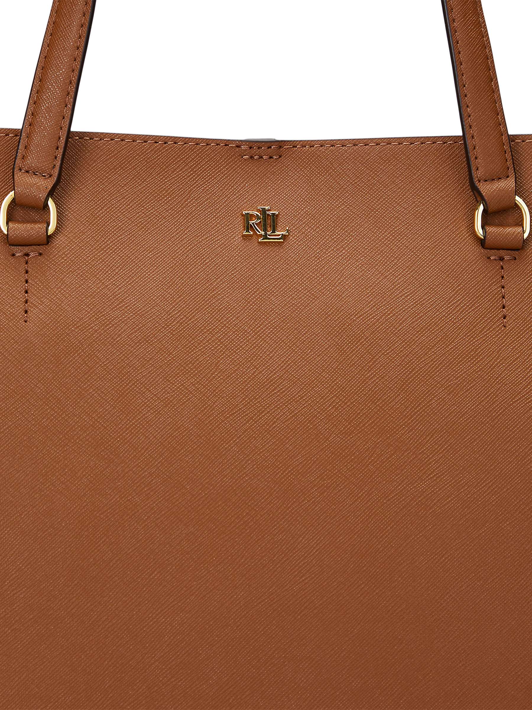 Buy Lauren Ralph Lauren Karly Crosshatch Leather Large Tote Bag Online at johnlewis.com
