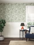 John Lewis Japonica Wallpaper, Myrtle Green