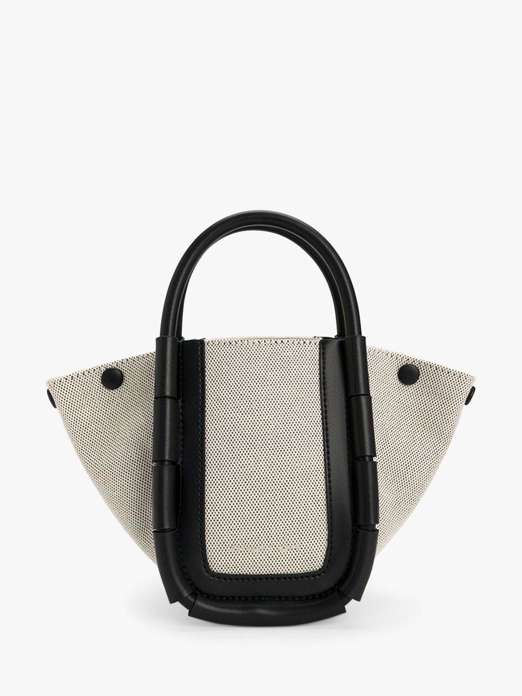 Strathberry Lana Osette Leather Bucket Bag, Black at John Lewis & Partners