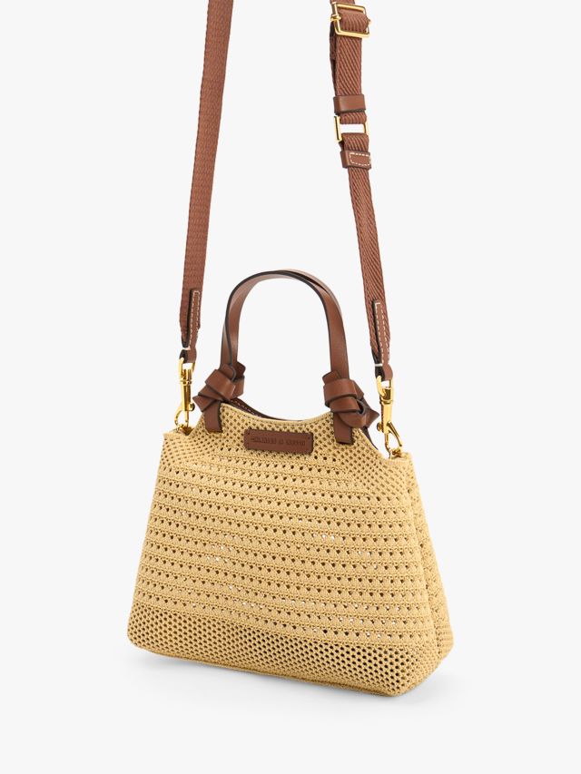 CHARLES & KEITH Ida Knitted Grab Bag, Beige