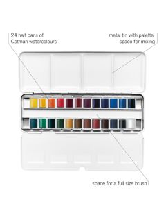 Winsor & Newton Cotman Watercolour Paints, Set of 24