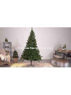 John Lewis Balmoral Berry Potted Pre-Lit Christmas Tree, 6ft