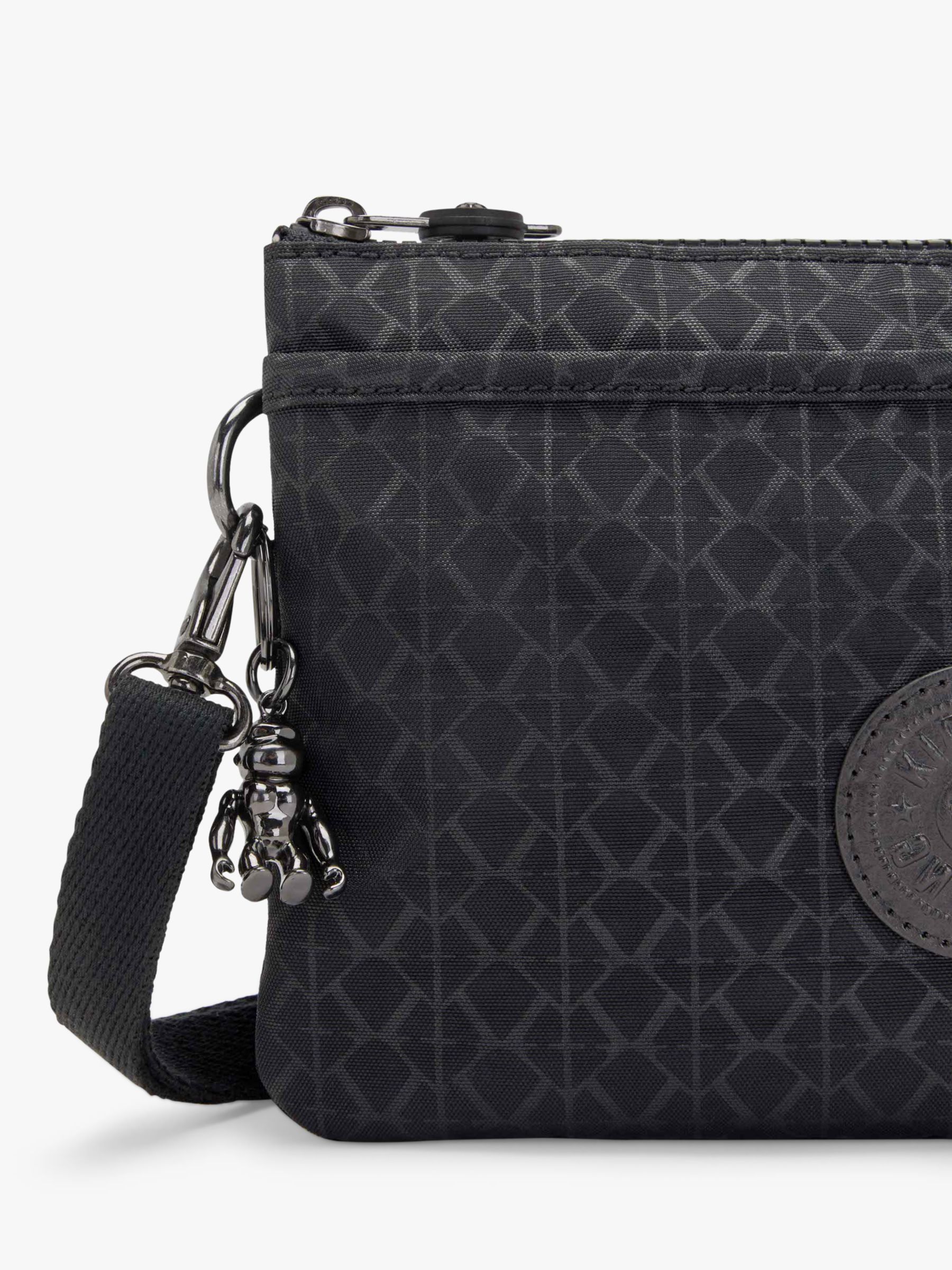 Kipling Riri Small Cross Body Bag, Black at John Lewis & Partners