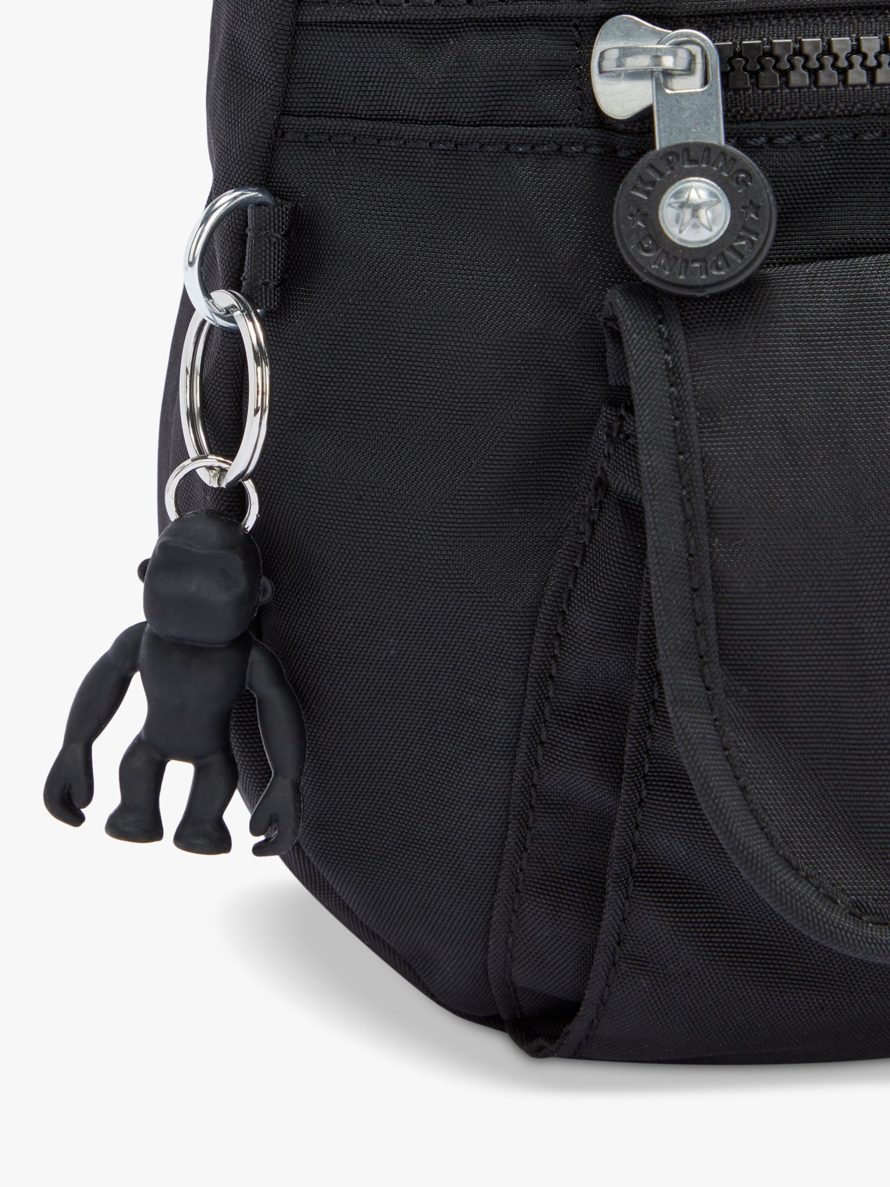 Kipling Syro Medium Crossbody Bag, Black at John Lewis & Partners