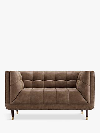 Grace Range, At The Helm Grace Small 2 Seater Leather Sofa, Explorer Dragonstone