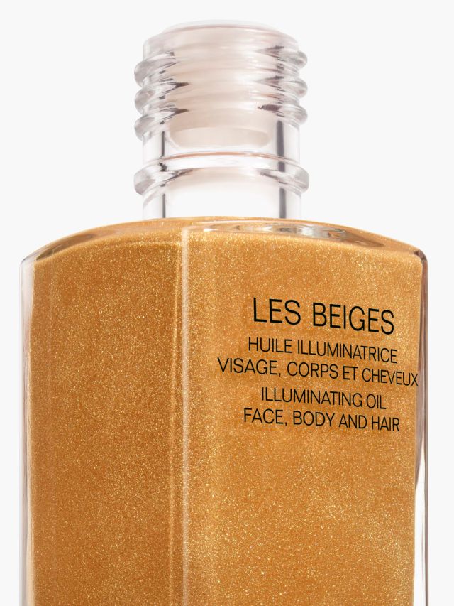CHANEL Les Beiges Makeup Bag Travel Pouch Accessory & Oil SET