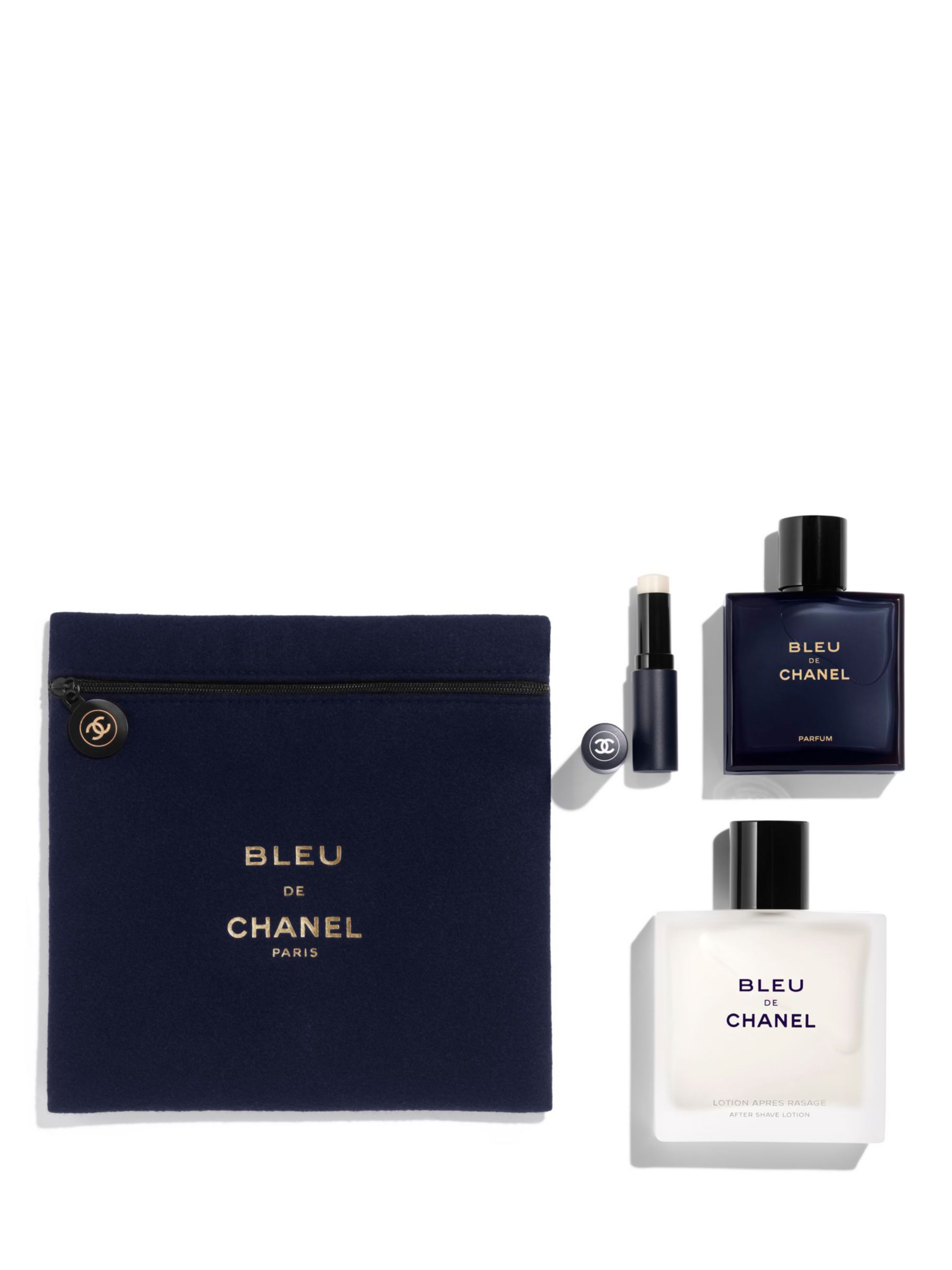 chanel blue perfume men set