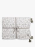 The Little Tailor Woodland Print Quilted Bedspread, White