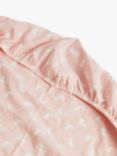 The Little Tailor Woodland Print Fitted Jersey Cot Sheet, Pack of 2, Pink