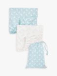The Little Tailor Woodland Print Fitted Jersey Cot Sheet, Pack of 2