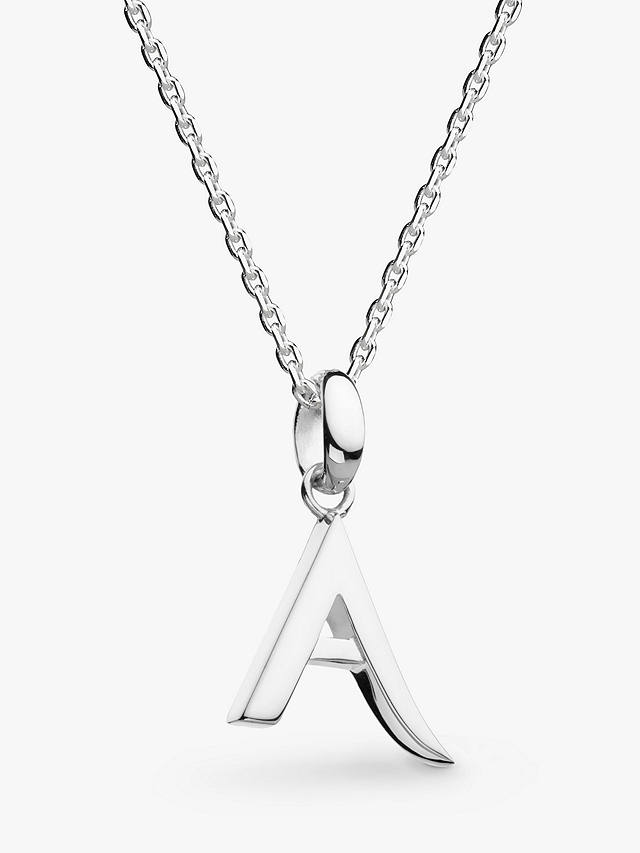 Kit Heath Skript Collection Signature Initial Pendant Necklace, Silver, A