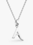 Kit Heath Skript Collection Signature Initial Pendant Necklace, Silver