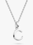 Kit Heath Skript Collection Signature Initial Pendant Necklace, Silver, C