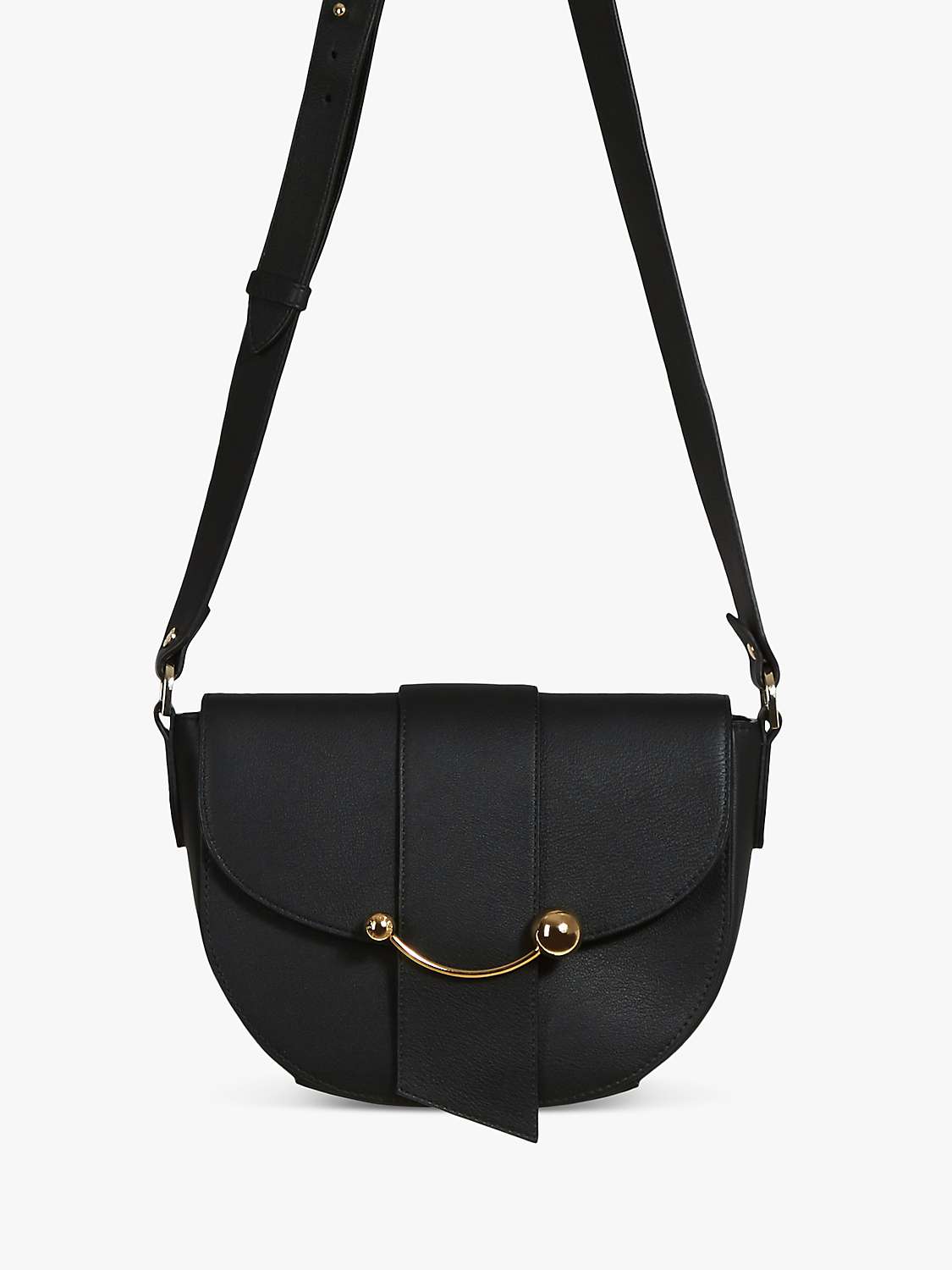 Buy Strathberry Crescent Leather Satchel Bag Online at johnlewis.com