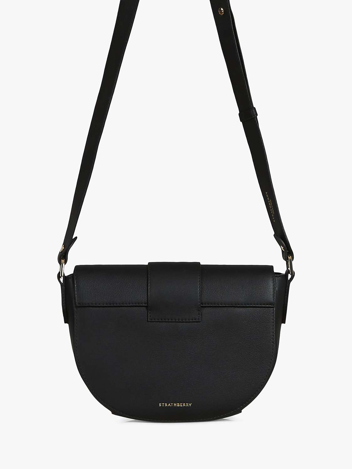 Buy Strathberry Crescent Leather Satchel Bag Online at johnlewis.com