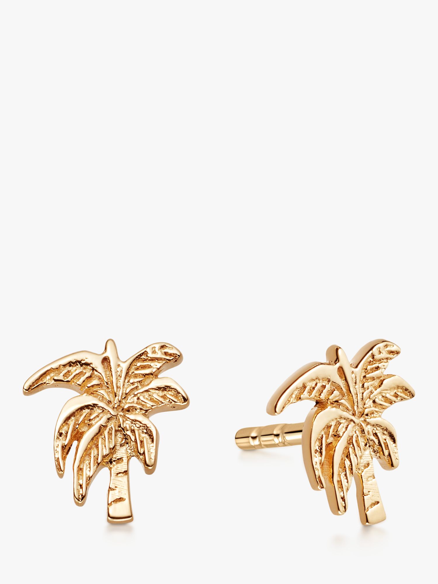 Daisy London Palm Tree Stud Earrings, Gold