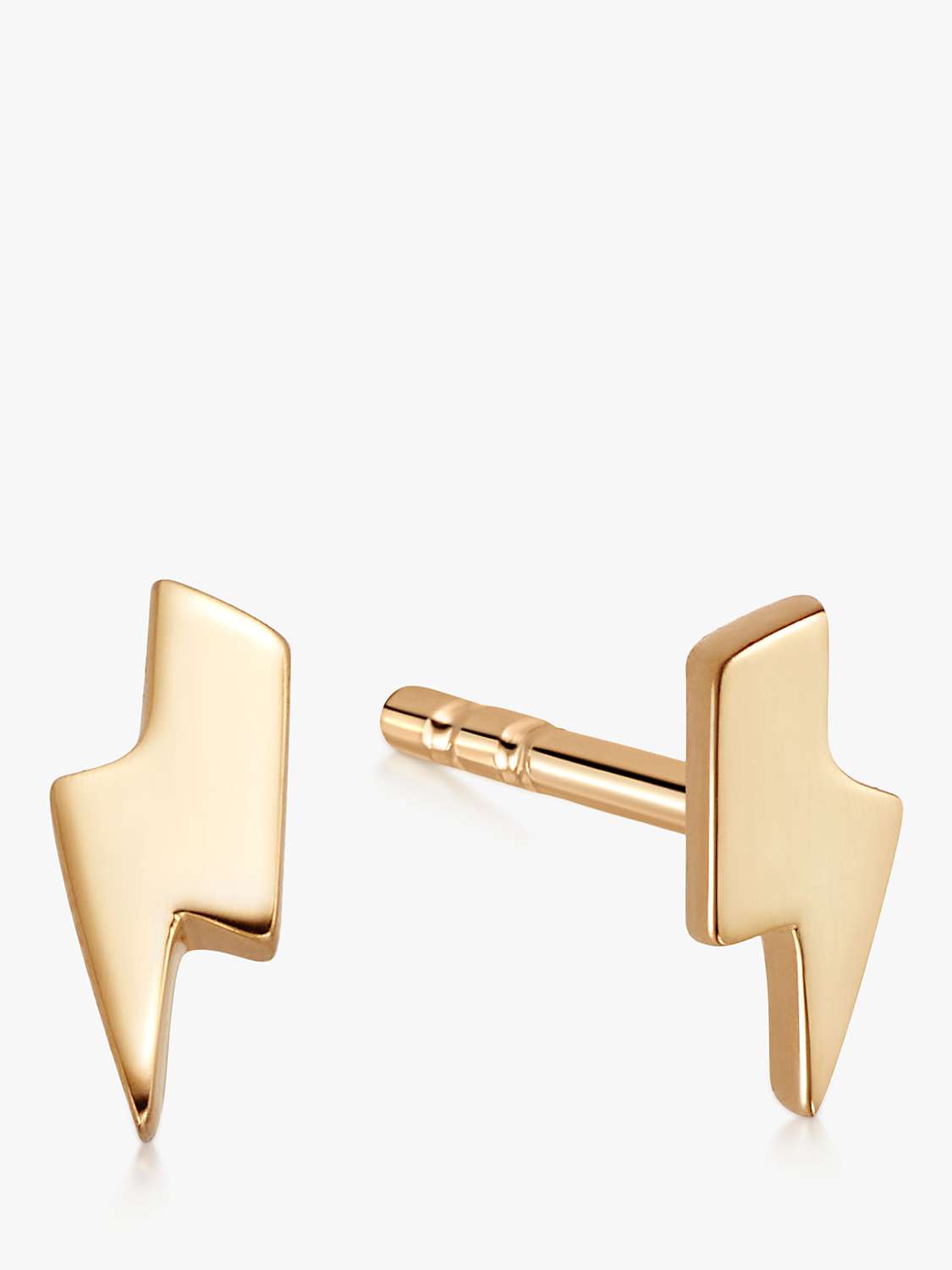 Buy Daisy London Lightning Bolt Stud Earrings, Gold Online at johnlewis.com