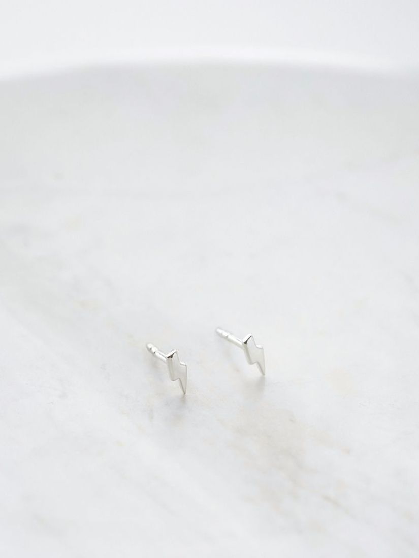 Buy Daisy London Silver Light Stud Earrings, Silver Online at johnlewis.com