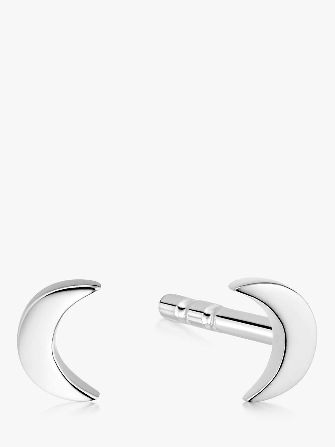 Buy Daisy London Crescent Moon Stud Earrings, Silver Online at johnlewis.com
