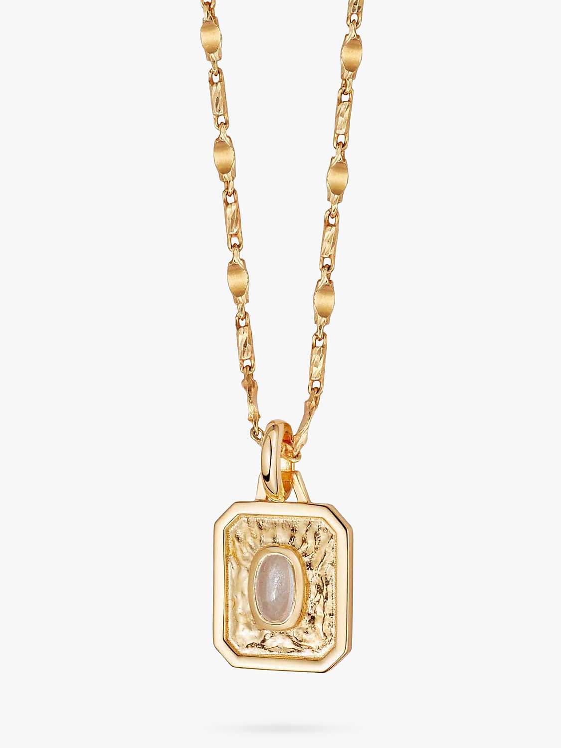 Buy Daisy London April Topaz Birthstone Pendant Necklace, Gold Online at johnlewis.com