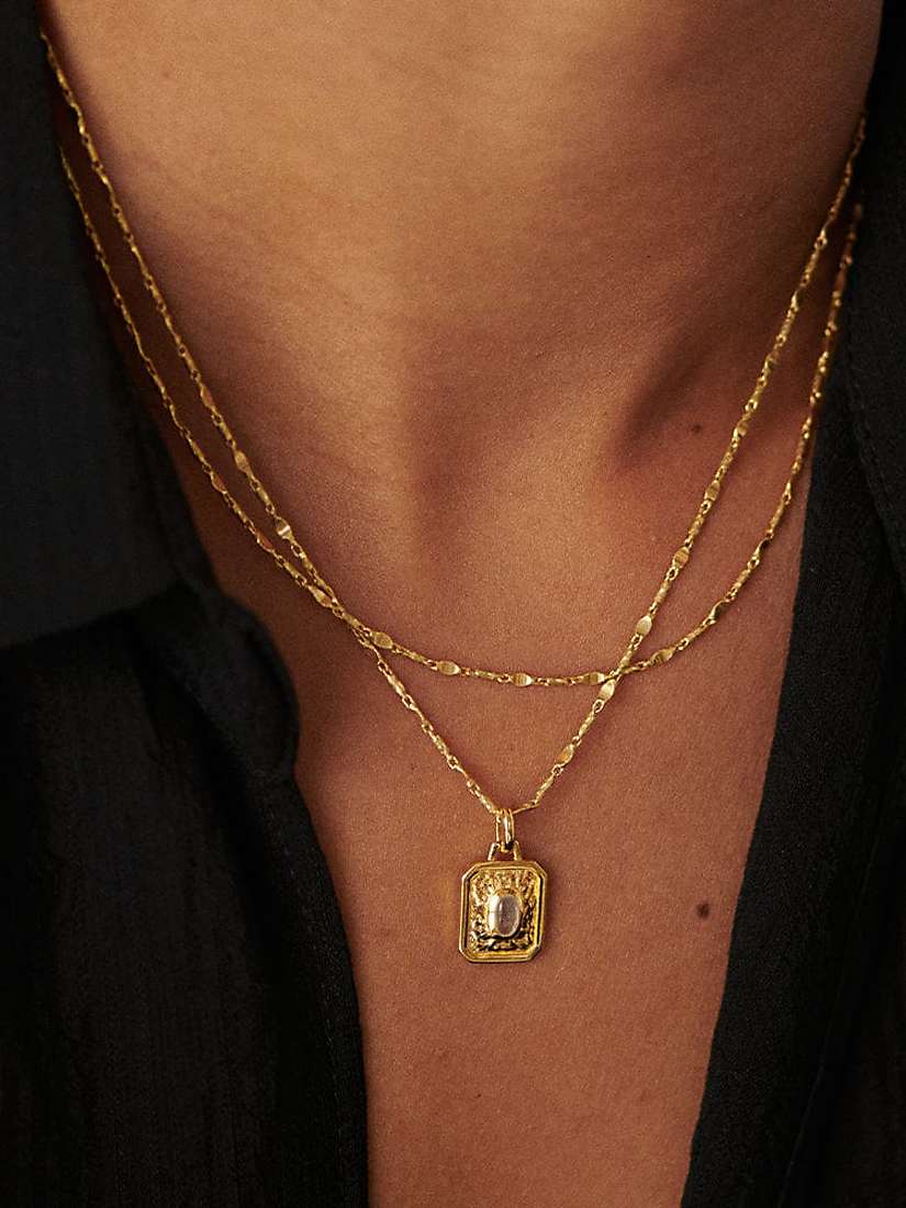 Buy Daisy London April Topaz Birthstone Pendant Necklace, Gold Online at johnlewis.com