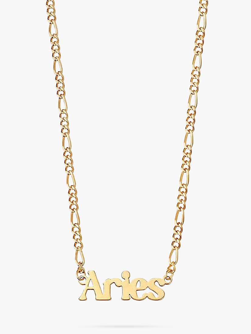 Buy Daisy London Zodiac Nameplate Figaro Necklace Online at johnlewis.com