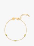 Astrid & Miyu Olivine Charm Bracelet, Gold