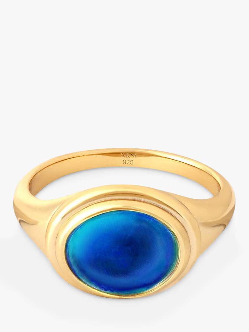 Buy Astrid & Miyu Mood Stone Ring, Gold Online at johnlewis.com