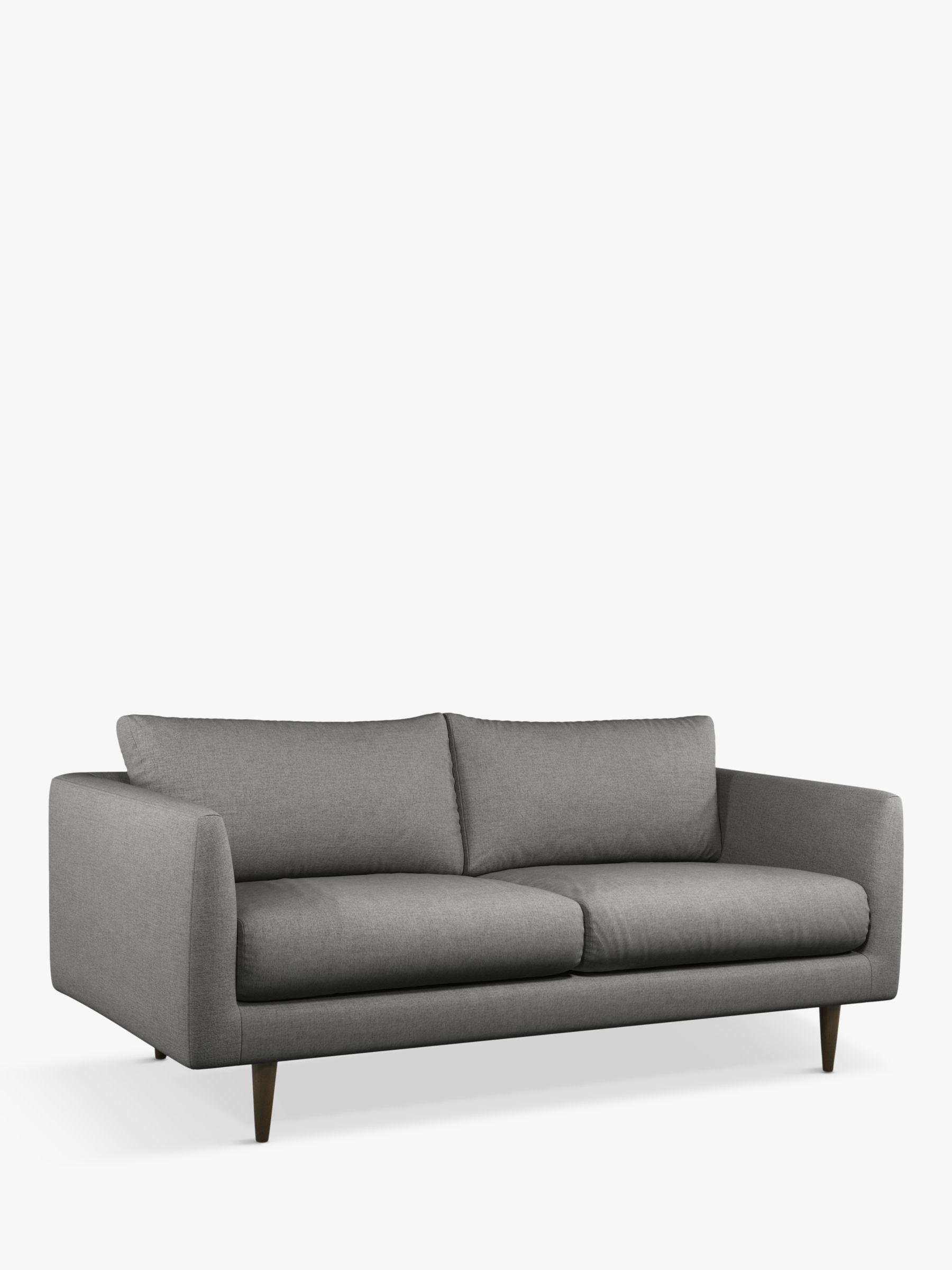 Latimer Range, Swoon + John Lewis Latimer Medium 2 Seater Sofa, Dark Leg, Nickel Weave