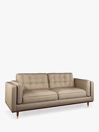 Lyon Range, John Lewis + Swoon Lyon Large 3 Seater Sofa, Dark Leg, Stone Weave