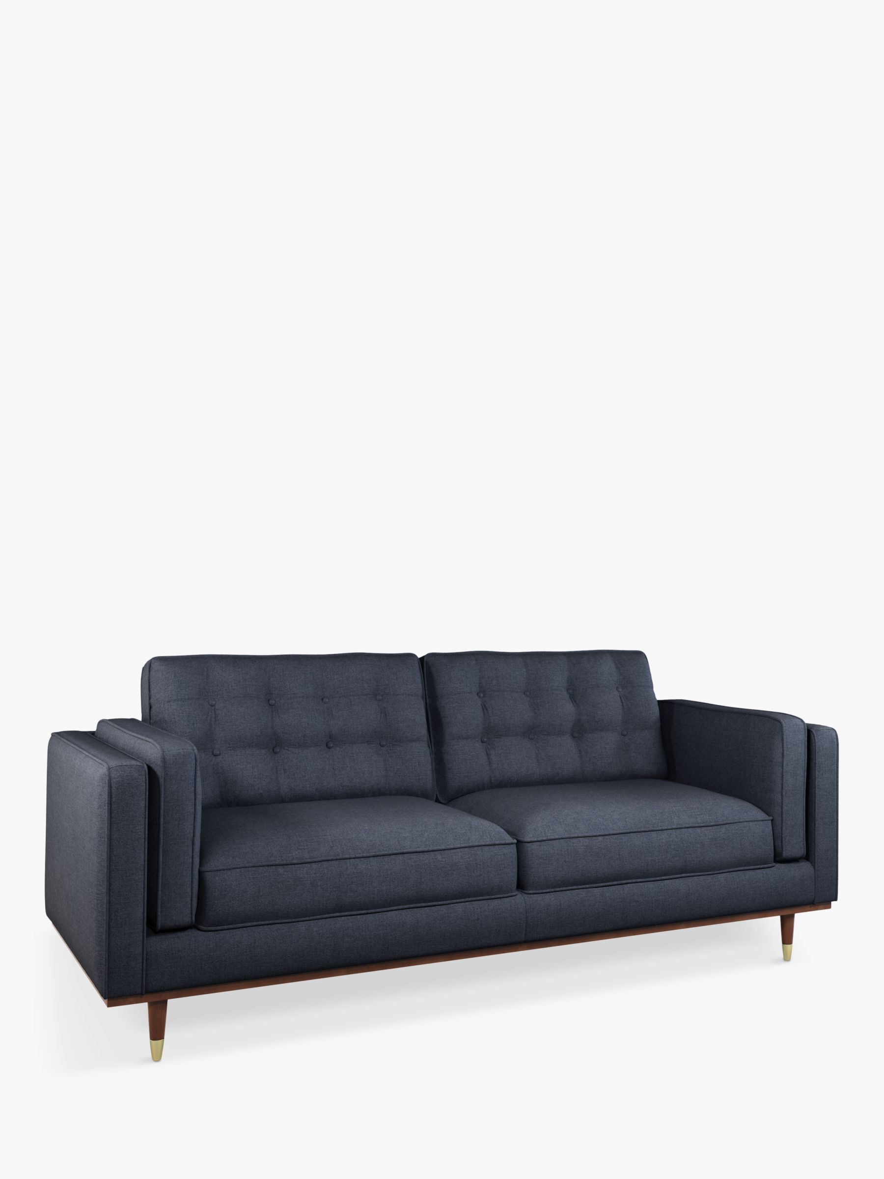 Lyon Range, John Lewis + Swoon Lyon Large 3 Seater Sofa, Dark Leg, Denim Weave