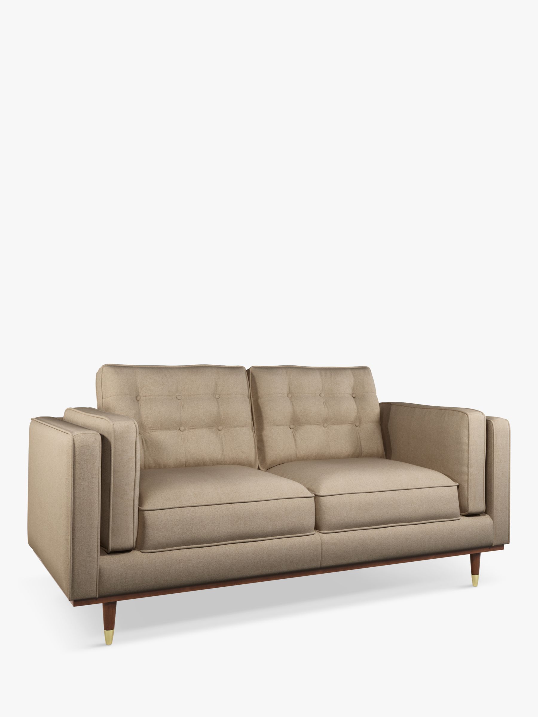 Lyon Range, John Lewis + Swoon Lyon Medium 2 Seater Sofa, Dark Leg, Stone Weave