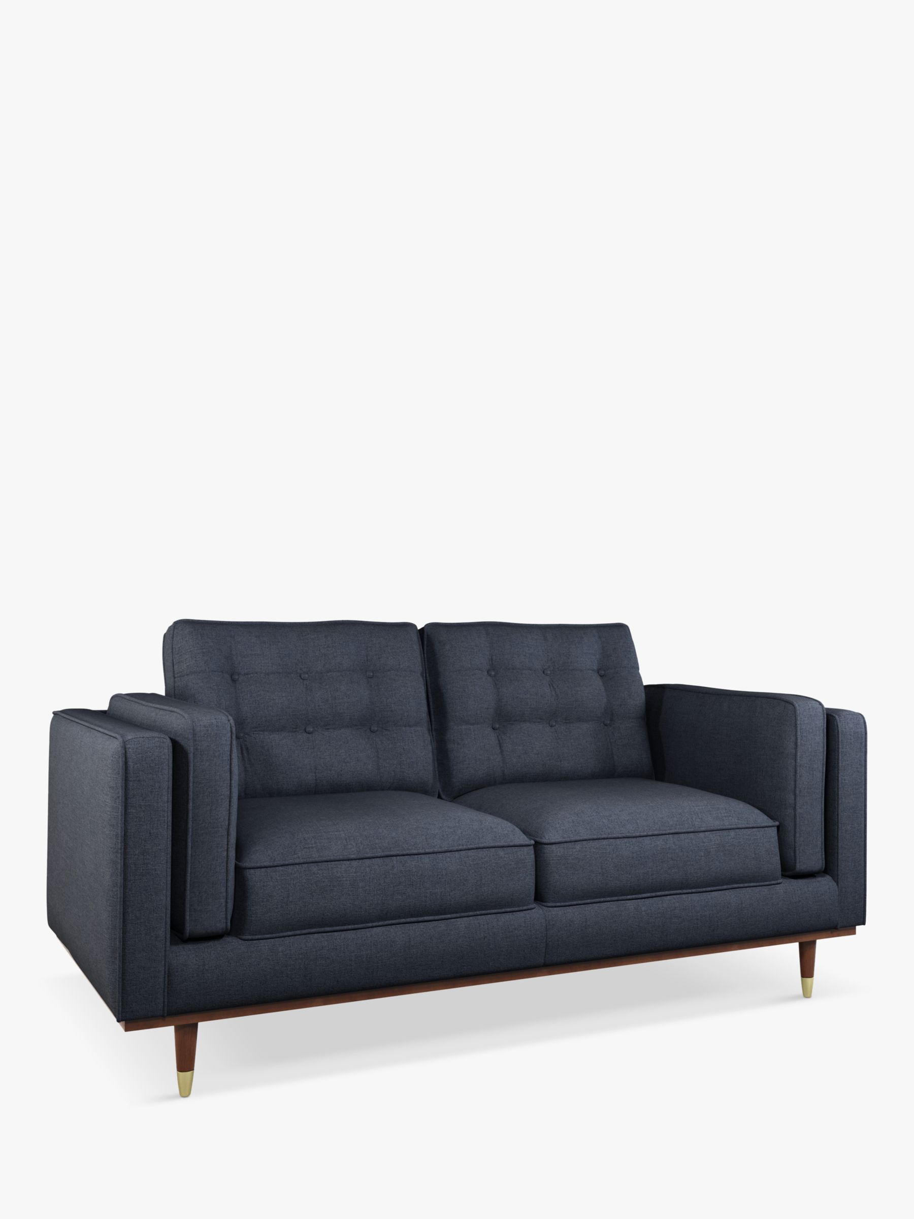 Lyon Range, John Lewis + Swoon Lyon Medium 2 Seater Sofa, Dark Leg, Denim Weave